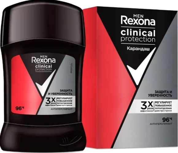 Дезодорант-антиперспирант стик Rexona Men Clinical Protection Защита и уверенность 50 мл – 1