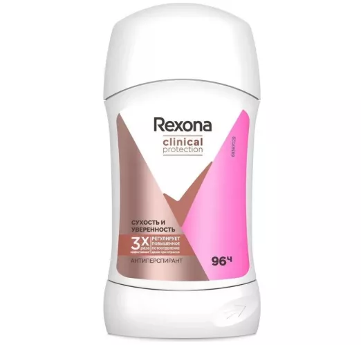 Дезодорант-антиперспирант стик Rexona Clinical Protection женский Сухость и Уверенность 40 мл – 1