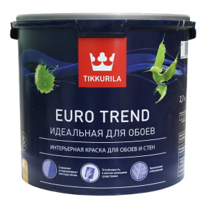 Краска Tikkurila Euro Trend для обоев и стен база А матовая 0.9 л