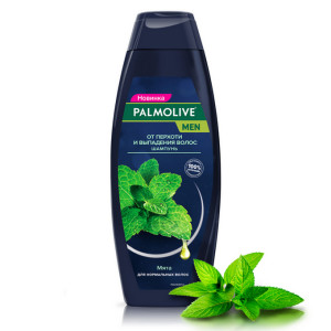 Шампунь для волос Palmolive от перхоти и выпадения волос с экстрактом мяты для мужчин 380 мл