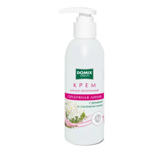 Крем для рук Domix Green питательный с ромашкой и тысячелистником и наносеребром 200 мл
