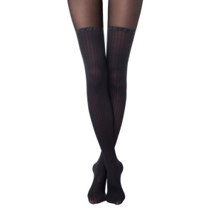 Колготки Conte Glam имитация гольфин 20/40den 2 Nero