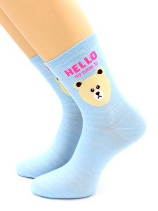 Носки Hobby Line женские Hello my name is размер 36-40