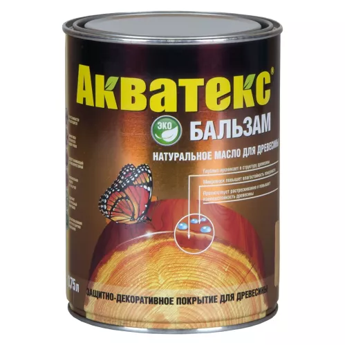 Масло для древесины Акватекс Бальзам натуральное бесцветный 0.75 л – 1