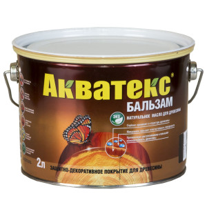 Масло для древесины Акватекс Бальзам натуральное лиственница 2 л - 1
