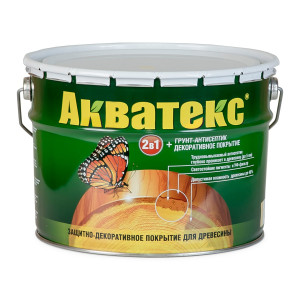 Защитно-декоративное покрытие для древесины Акватекс 2 в 1 Сосна 10 л - 1