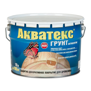 Грунт-антисептик Акватекс Защитный состав бесцветный 10 л