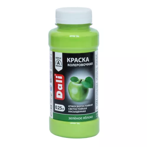 Краска колеровочная Dali Акриловая зеленое яблоко 0.25 л – 1