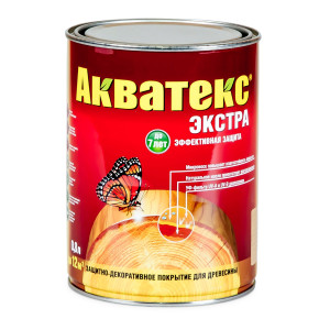 Защитно-декоративное покрытие для древесины Акватекс Экстра Белый 0.8 л - 1