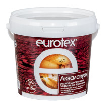 Аквалазурь Eurotex Защитно-декоративное покрытие для древесины бесцветный 0.9 кг