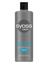 Шампунь для волос Syoss Men Clean&Cool Глубокое очищение для нормальных и жирных волос 450 мл