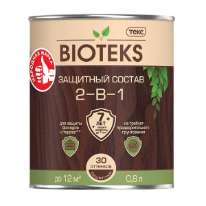 Защитный лессирующий состав Универсал Bioteks 2-в-1 золотая сосна 0.8 л