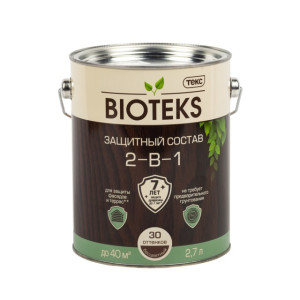 Защитный лессирующий состав Универсал Bioteks 2-в-1 золотая сосна 2.7 л