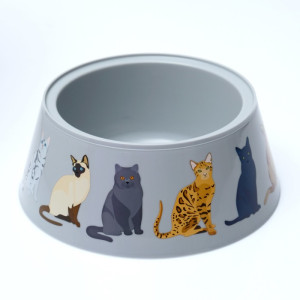 Миска Cats 0,3л  серая