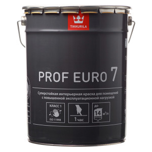 Краска интер. стойкая к мытью PROF EURO 7 A мат 9л