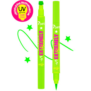 Подводка-штамп светящаяся 7 Days UV glow Neon тон 702 Green star Кислотно-зеленая 2 мл