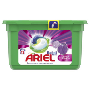 ARIEL Гель Капсулы Color Экстра защита 12шт