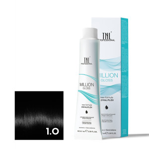 Крем-краска для волос TNL Professional Million Gloss 1.0 Черный 100 мл