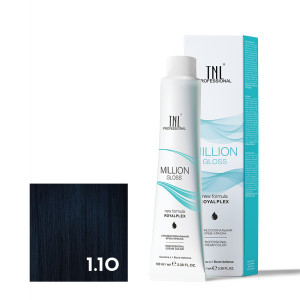 Крем-краска для волос TNL Professional Million Gloss 1.10 Иссиня-черный 100 мл