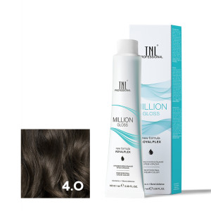 Крем-краска для волос TNL Professional Million Gloss 4.0 Коричневый 100 мл