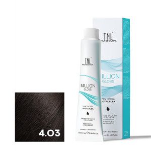 Крем-краска для волос TNL Professional Million Gloss 4.03 Коричневый теплый 100 мл