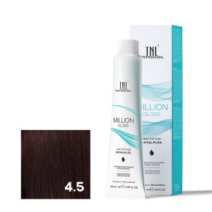 Крем-краска для волос TNL Professional Million Gloss 4.5 Коричневый махагоновый 100 мл