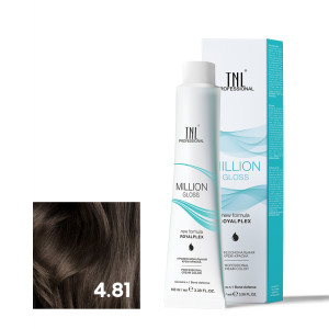 Крем-краска для волос TNL Professional Million Gloss 4.81 Коричневое какао пепельное 100 мл