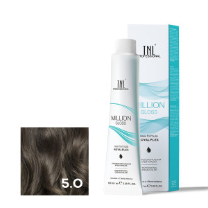 Крем-краска для волос TNL Professional Million Gloss 5.0 Светлый коричневый 100 мл