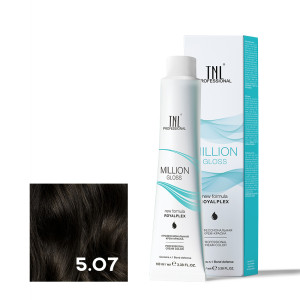Крем-краска для волос TNL Professional Million Gloss 5.07 Светлый коричневый холодный 100 мл