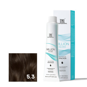 Крем-краска для волос TNL Professional Million Gloss 5.3 Светлый коричневый золотистый 100 мл