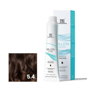 Крем-краска для волос TNL Professional Million Gloss 5.4 Светлый коричневый медный 100 мл