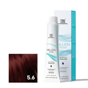 Крем-краска для волос TNL Professional Million Gloss 5.6 Светлый коричневый красный 100 мл