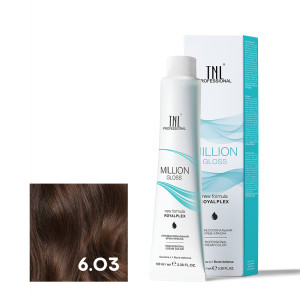 Крем-краска для волос TNL Professional Million Gloss 6.03 Темный блонд теплый 100 мл