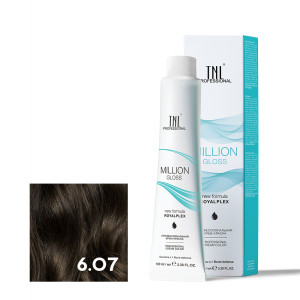Крем-краска для волос TNL Professional Million Gloss 6.07 Темный блонд холодный 100 мл