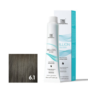 Крем-краска для волос TNL Professional Million Gloss 6.1 Темный блонд пепельный 100 мл