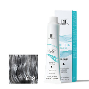 Крем-краска для волос TNL Professional Million Gloss 6.12 Темный блонд пепельный перламутровый 100 мл