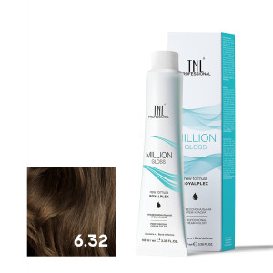 Крем-краска для волос TNL Professional Million Gloss 6.32 Темный блонд палисандр 100 мл