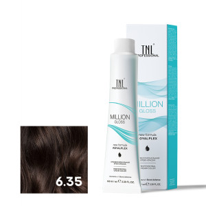 Крем-краска для волос TNL Professional Million Gloss 6.35 Темный блонд каштановый 100 мл