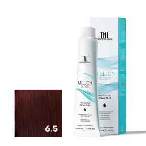Крем-краска для волос TNL Professional Million Gloss 6.5 Темный блонд махагоновый 100 мл