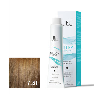 Крем-краска для волос TNL Professional Million Gloss 7.31 Блонд золотистый бежевый 100 мл