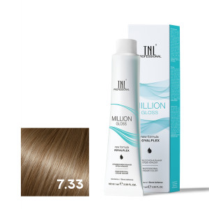 Крем-краска для волос TNL Professional Million Gloss 7.33 Блонд золотистый интенсивный 100 мл