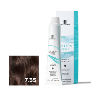 Крем-краска для волос TNL Professional Million Gloss 7.35 Блонд каштановый 100 мл