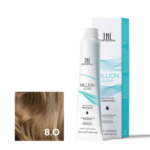 Крем-краска для волос TNL Professional Million Gloss 8.0 Светлый блонд 100 мл