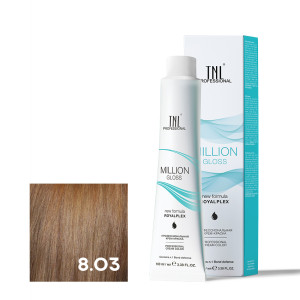 Крем-краска для волос TNL Professional Million Gloss 8.03 Светлый блонд теплый 100 мл