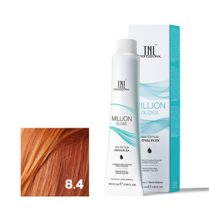 Крем-краска для волос TNL Professional Million Gloss 8.4 Светлый блонд медный 100 мл