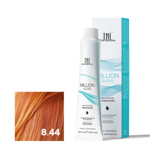 Крем-краска для волос TNL Professional Million Gloss 8.44 Светлый блонд медный интенсивный 100 мл