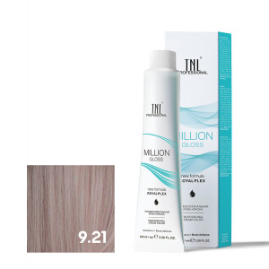 Крем-краска для волос TNL Professional Million Gloss 9.21 Очень светлый блонд фиолетовый пепельный 100 мл
