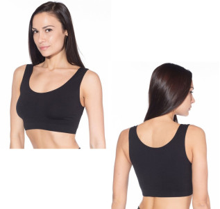 GIULIA TOP CLASSIC бесшовный топ S/M nero
