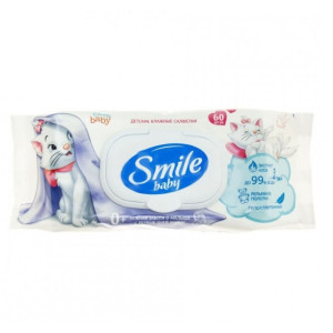Салфетки влажные SMILE  60шт BABY Disney клапан 1/12