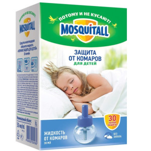 Жидкость от комаров Mosquitall Нежная защита для детей 30 ночей от комаров 30 мл